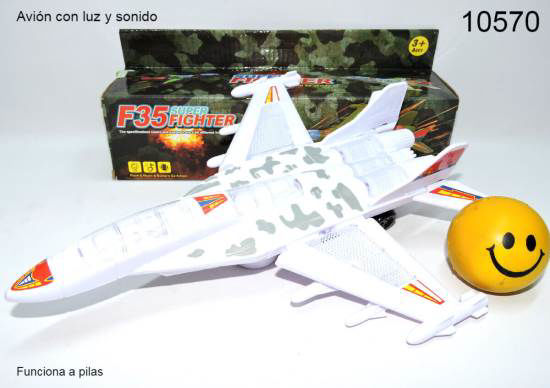 Imagen de AVION SUPER FIGHTER CON LUCES Y SONIDO 7.24